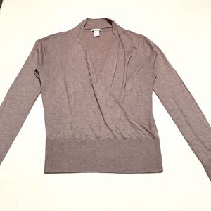 Beige/Brown H&M front cross-over sweater
